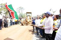 DP Ruto during the launch of the 75km Isebania-Ikerenge-Kehancha-Ntimaru-Gwitembe-Ang'ata-Lolgorian Road, Kehancha, Kuria West, Migori County