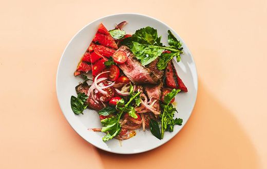 Steak Salad Recipe With Grilled Watermelon