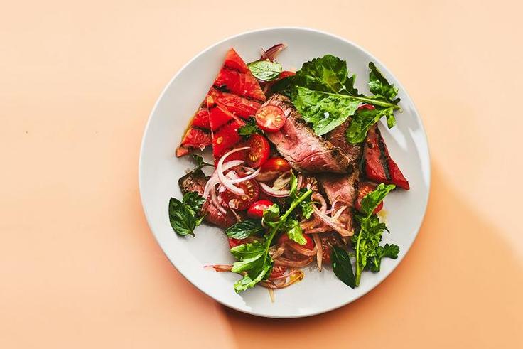 Steak Salad Recipe With Grilled Watermelon