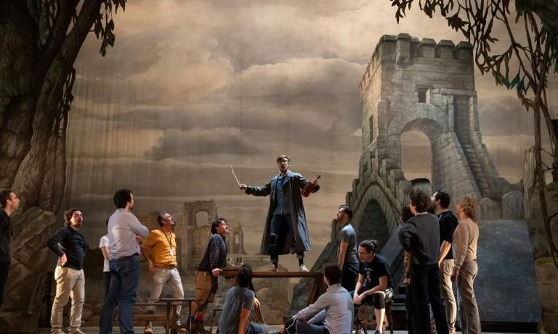 Singers and actors rehearse the comic opera "Richard the Lionheart" at the Palace of Versailles in France