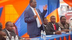 File image of  a section of ODM party leadership at a past Parliamentary Group Meeting