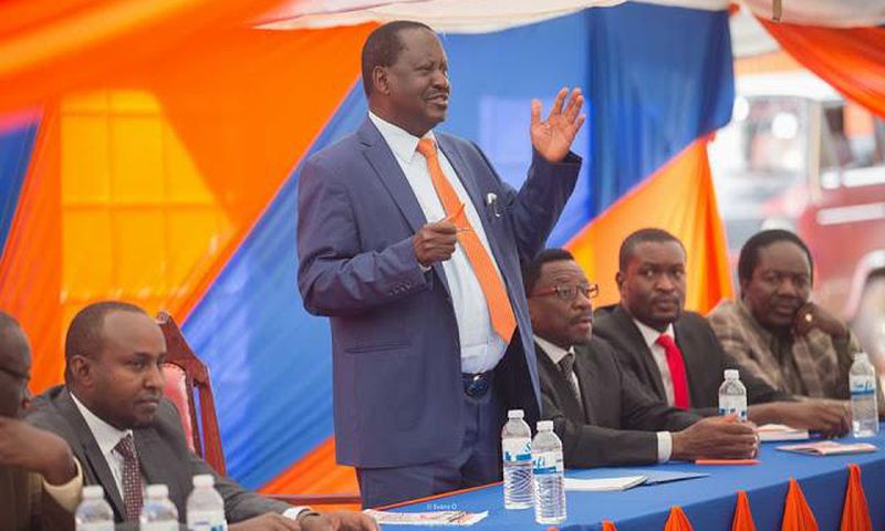 File image of  a section of ODM party leadership at a past Parliamentary Group Meeting
