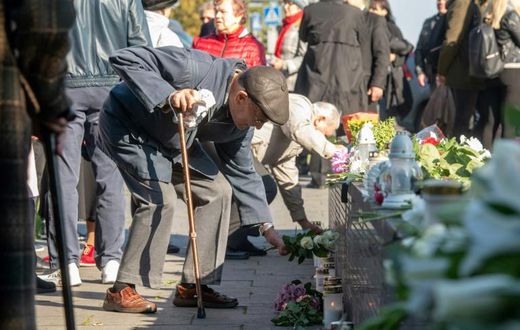 Memorial ceremonies for those who died in the disaster were held at both Stockholm (pictured) and in Tallinn