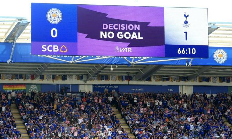 Tottenham had a goal ruled out by VAR in losing 2-1 to Leicester