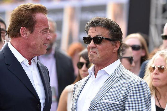 Schwarzenegger Trolls Stallone Over 'Knife' Size