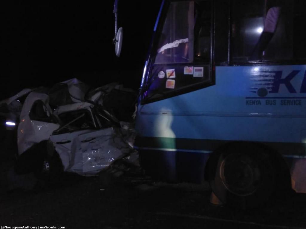 5 dead at Kamulu along Kangundo Road after Probox rammed into KBS bus