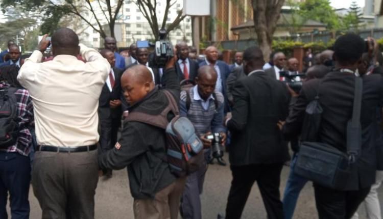 Governors, Senators, MCAs hold protest on division of revenue at Supreme Court building