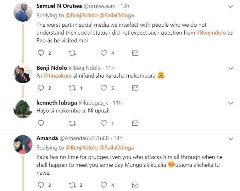 Comments on Benji Ndolo's question to AU special envoy Raila Odinga