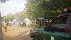 Chaos breaks out at Kisumu County Assembly, police lob teargas at rowdy supporters of Speaker Onyango Oloo