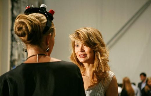 Gulnara Karimova, shown here backstage at a New York fashion show in 2010, stopped short of acknowledging guilt but apologised to the people of Uzbekistan for "disappointment that I might have brought"