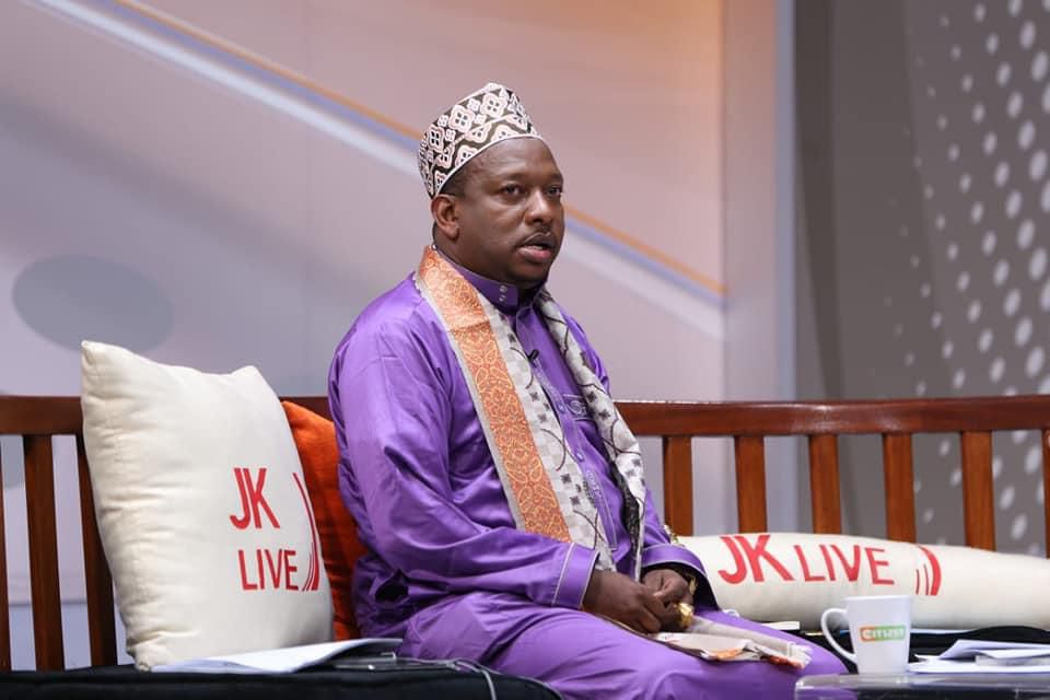 Nairobi Governor Mike Sonko during the JKL show moments before he was kicked out for being too abrasive in exposing Esther Passaris (Facebook)