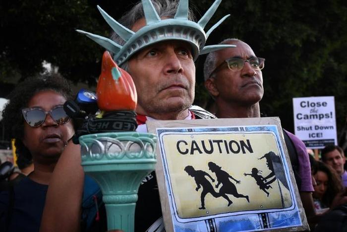 A July 2019 protest in Los Angeles against the Trump administration's immigration policies