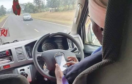 NTSA responds with heavy punishment for Nyeri driver caught texting while doing 100 km/hr