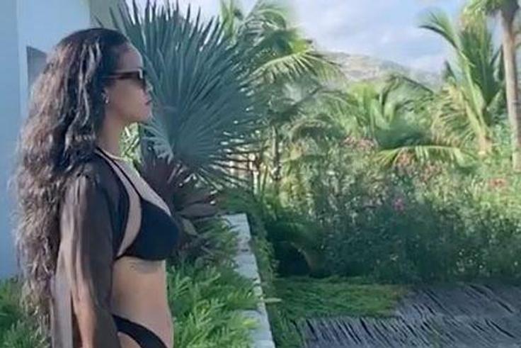 Rihanna Shows Off Toned Abs In New Bikini Video