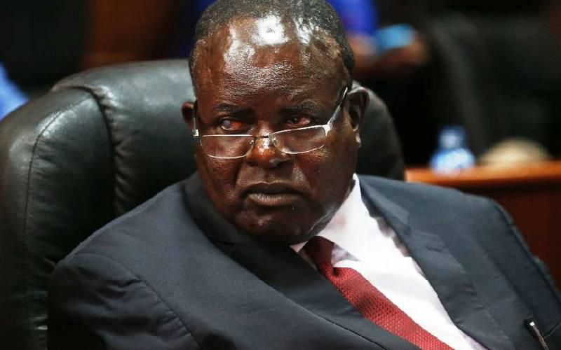 Homa Bay Governor Cyprian Awiti gives senators document written in German to explain absence