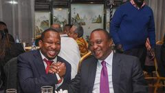 File image of President Uhuru Kenyatta with Governor Mike Sonko