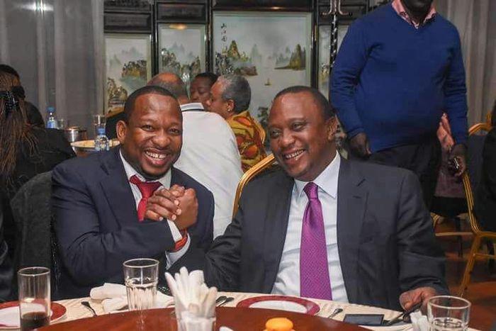 File image of President Uhuru Kenyatta with Governor Mike Sonko