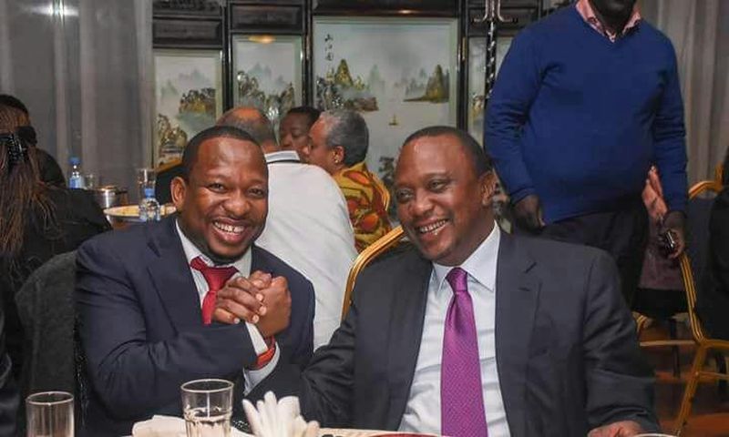 File image of President Uhuru Kenyatta with Governor Mike Sonko