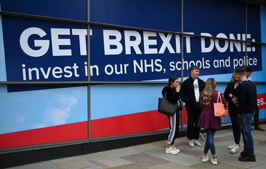 Delegates attend the second day of the annual Conservative Party conference in Manchester with ministers promising to 'Get Brexit done'