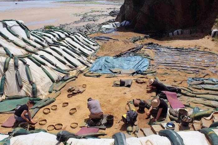 Scientists have reported the discovery of 257 footprints along the Normandy shore in France that were immaculately preserved over 80,000 years, offering major new clues into the social structures of its pre-historic inhabitants
