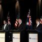 (From left) US Secretary of Defence Mark Esper, US Secretary of State Mike Pompeo, Australian Foreign Minister Marise Payne and Australia's Defence Minister Linda Reynolds at a press conference in Sydney