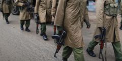 Kenyan Administration Police on patrol