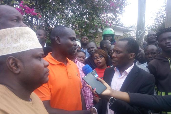 File image of Imran Okoth who was booed off the stage at a rally organized by Raila Odinga in Kibra on Sunday