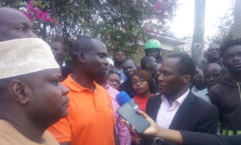 File image of Imran Okoth who was booed off the stage at a rally organized by Raila Odinga in Kibra on Sunday
