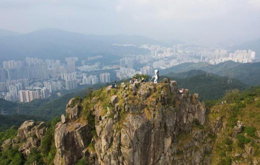 The statue depicts a female protester in a gas mask, goggles and helmet, and had been celebrated at rallies across Hong Kong