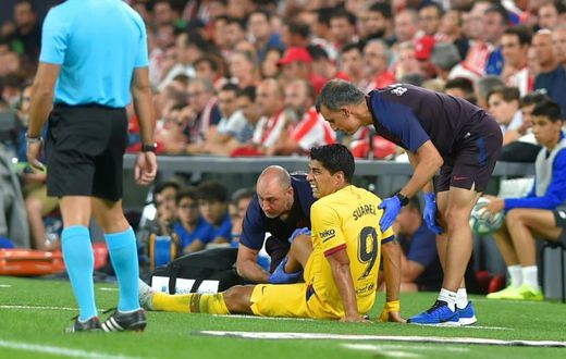 Luis Suarez has not played since suffering a calf injury in Bilbao on August 16