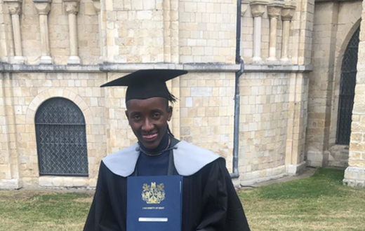 Machachari actor Ian ‘Almasi’ Munene graduates from The University of Kent (Instagram)