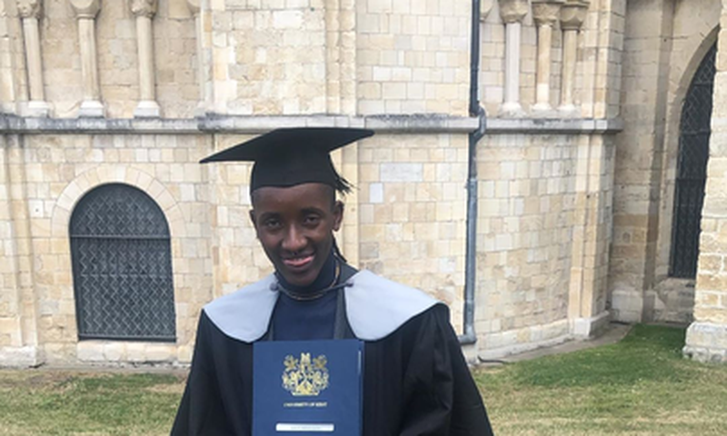Machachari actor Ian ‘Almasi’ Munene graduates from The University of Kent (Instagram)