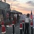 US Ambassador to Lebanon Elizabeth Richard and Vice Admiral James Malloy hosted a reception for US and Lebanese officials on board the destroyer USS Ramage while it was docked at Beirut's port