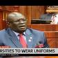 Screengrab of CS George Magoha during his vetting that has been doctored