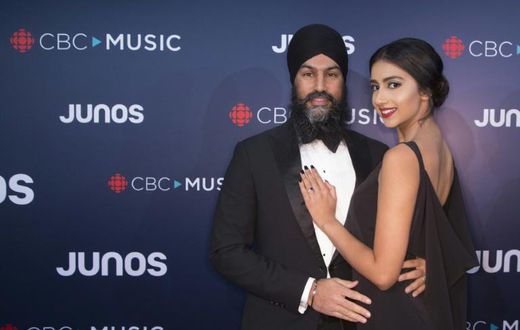 Canada's New Democratic Party leader Jagmeet Singh and Gurkiran Kaur are seen in Vancouver in 2018