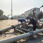 The tornado tore down trees and electricity poles and knocked down some walls
