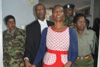 File image of Sarah Wambui Cohen with Philip Murgor