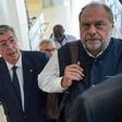 Patrick Balkany, left, arriving at the Paris courthouse on Friday with his lawyer Eric Dupond-Moretti. Balkany was sentenced to four years in prison for tax fraud.