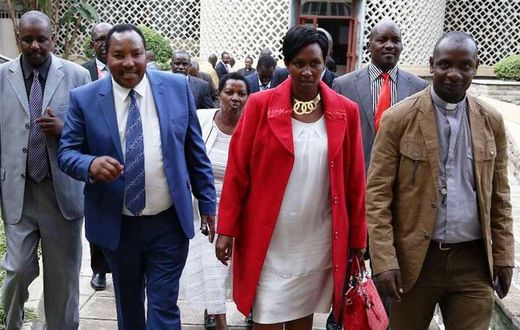 File image of Governor Ferdinand Waititu with his wife Susan Ngun'gu. The two were taken in for questionning at EACC offices alongside their daughter Njeri Ndun'gu