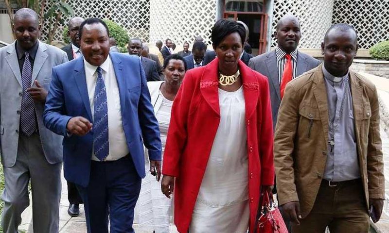 File image of Governor Ferdinand Waititu with his wife Susan Ngun'gu. The two were taken in for questionning at EACC offices alongside their daughter Njeri Ndun'gu