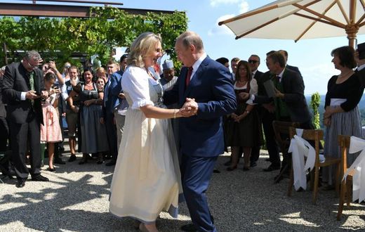 Karin Kneissl, the foreign minister in Austria's last administration was photographed dancing with Russian President Vladimir Putin at her wedding, causing widespread derision in the small Alpine country