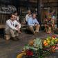 Colombian President Ivan Duque (C-L) meeting with indigenous leaders before a summit on protecting the Amazon in Leticia, Colombia, on September 6, 2019