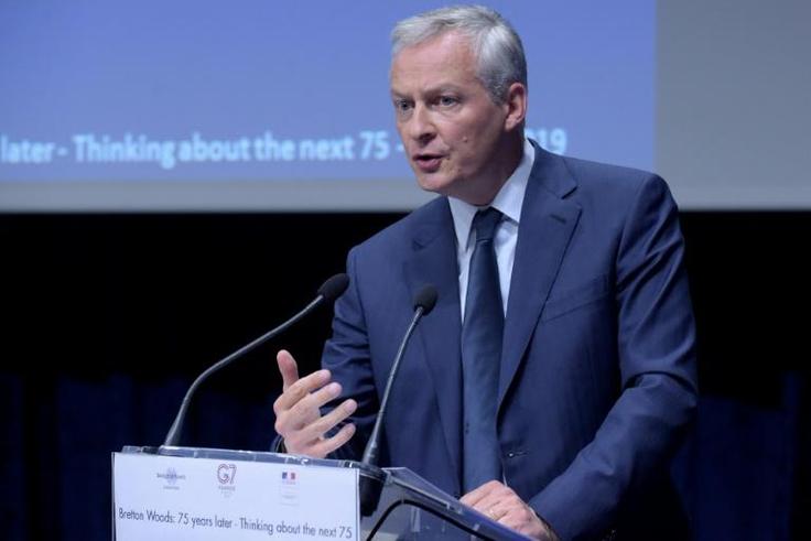 French Finance Minister Bruno Le Maire is hosting G7 finance ministers for a meeting in Chantilly outside Paris