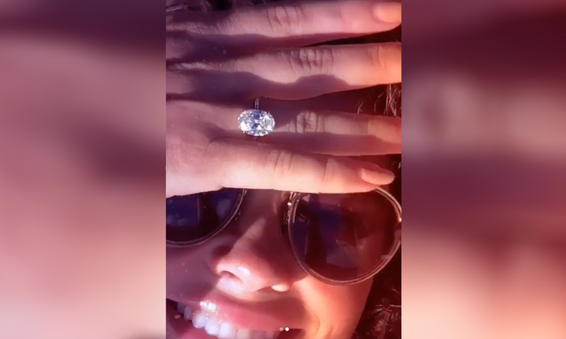 Sarah Hyland Shows Off Engagement Ring In Bikini