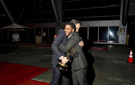 Backstage at the Emmy Awards