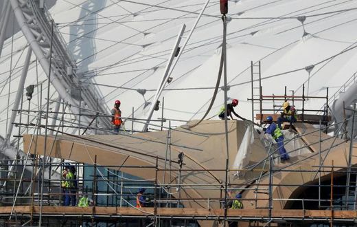The UN study praised measures taken to reduce the effects of heat on 4,000 workers at one World Cup stadium project