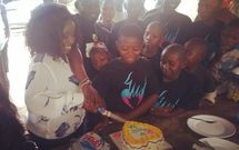 Saumu Mbuvi adopts a child as she pays tribute to late mother