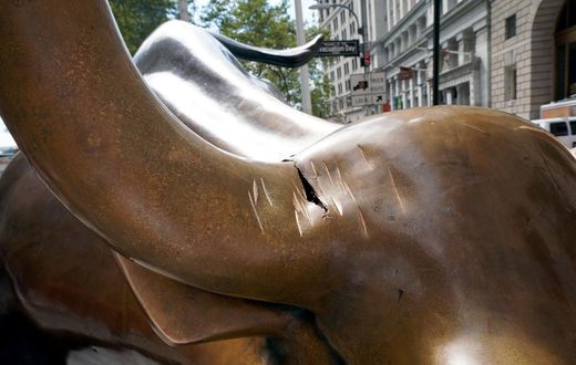 Attack Leaves Wall Street's Iconic Bull With a Gash on Its Horn