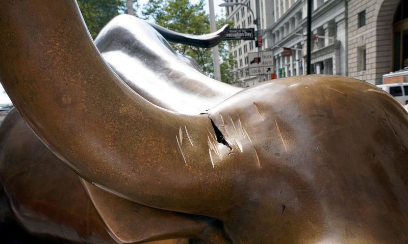 Attack Leaves Wall Street's Iconic Bull With a Gash on Its Horn
