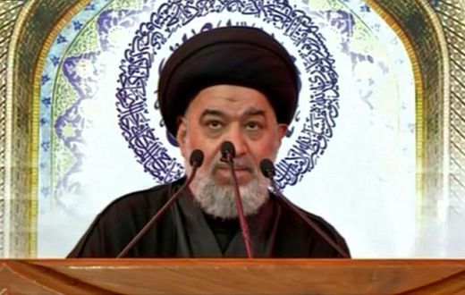Ahmad Al-Safi, a representative of Sistani, read the Shiite cleric's statement on October 4 urging Iraq to heed protesters 'before it's too late', in a televised speech